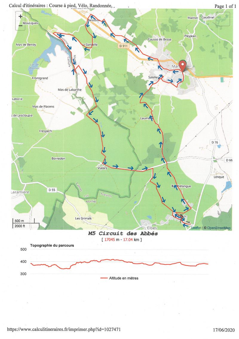 M5 Circuit des « abbés de Loc Dieu » Commune de Martiel